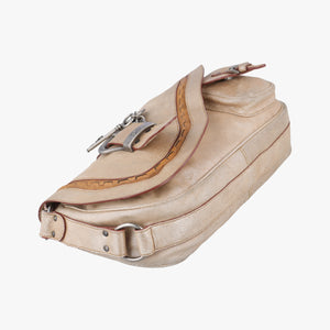 Pre-owned Christian Dior Gaucho Golden Leather  handbag | stylenewstar