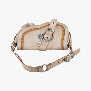 Pre-owned Christian Dior Gaucho Golden Leather  handbag | stylenewstar