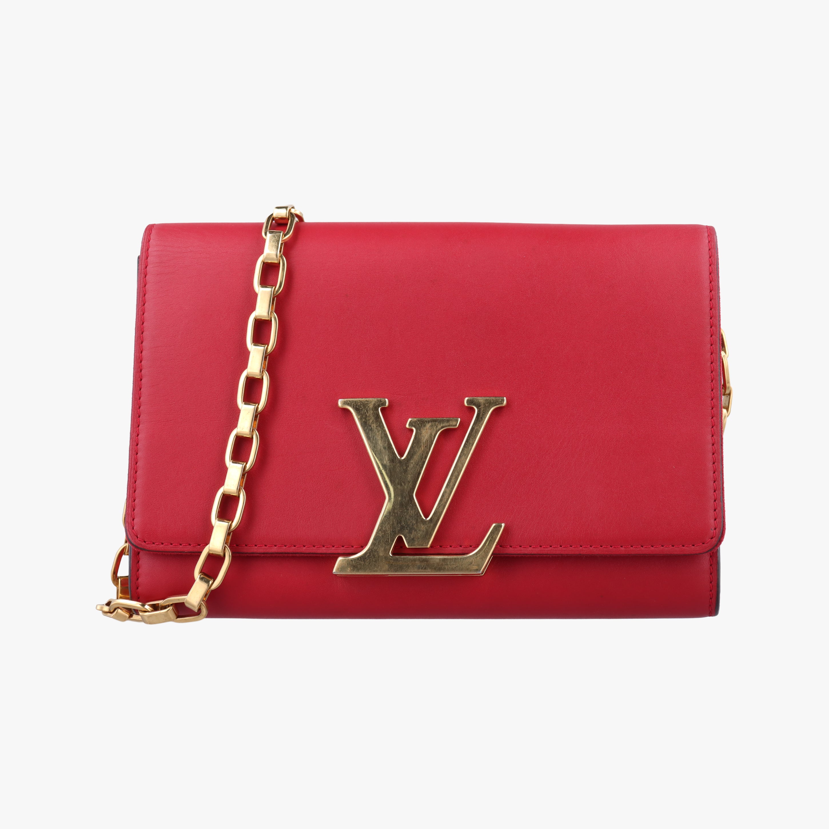 Secondhand Louis Vuitton Pochette Louise GM Red leather M94647 shoulderbag | stylenewstar