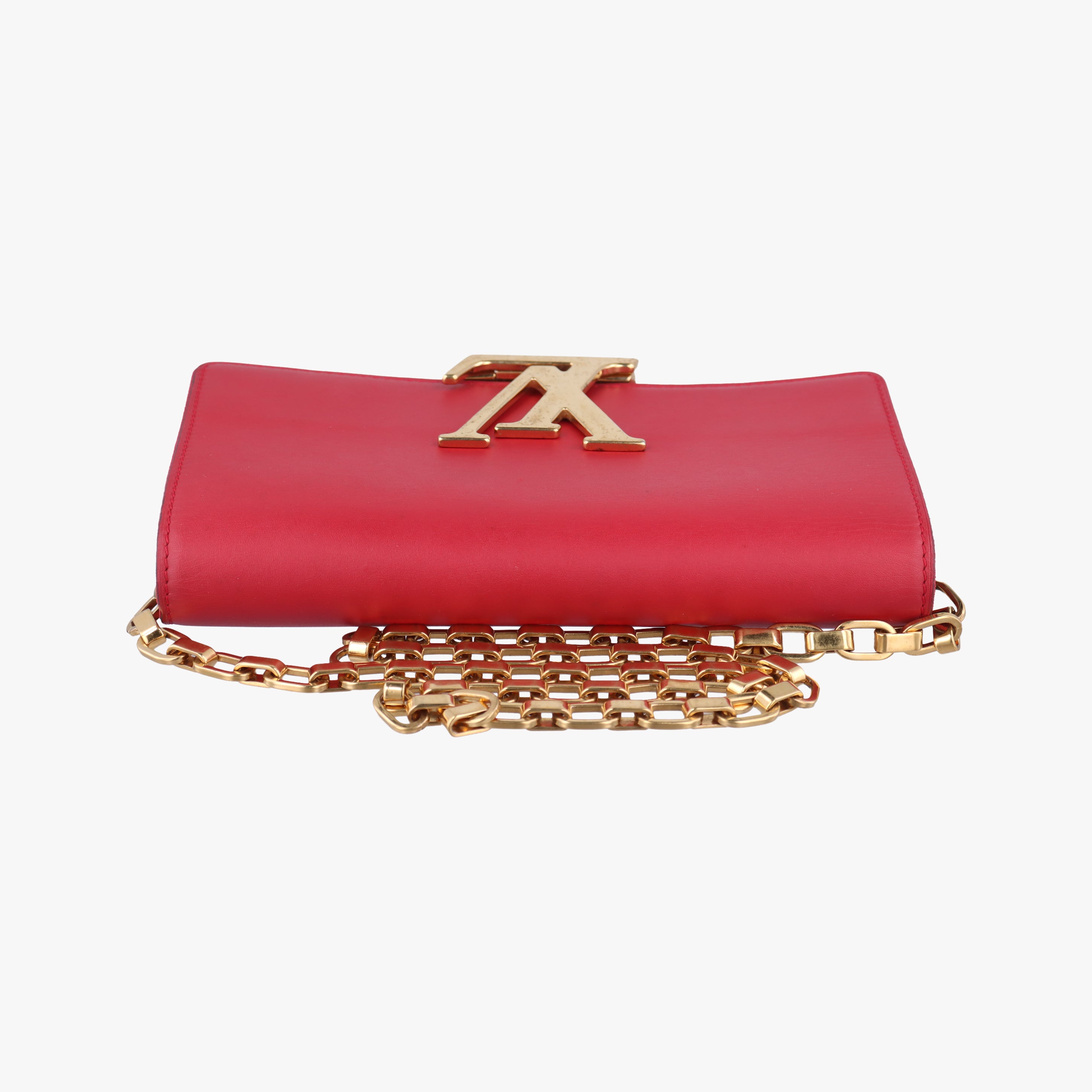 Secondhand Louis Vuitton Pochette Louise GM Red leather M94647 shoulderbag | stylenewstar