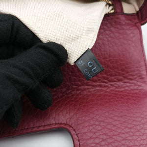 Secondhand Gucci New Bamboo Burgundy Leather 254884 shoulderbag | stylenewstar