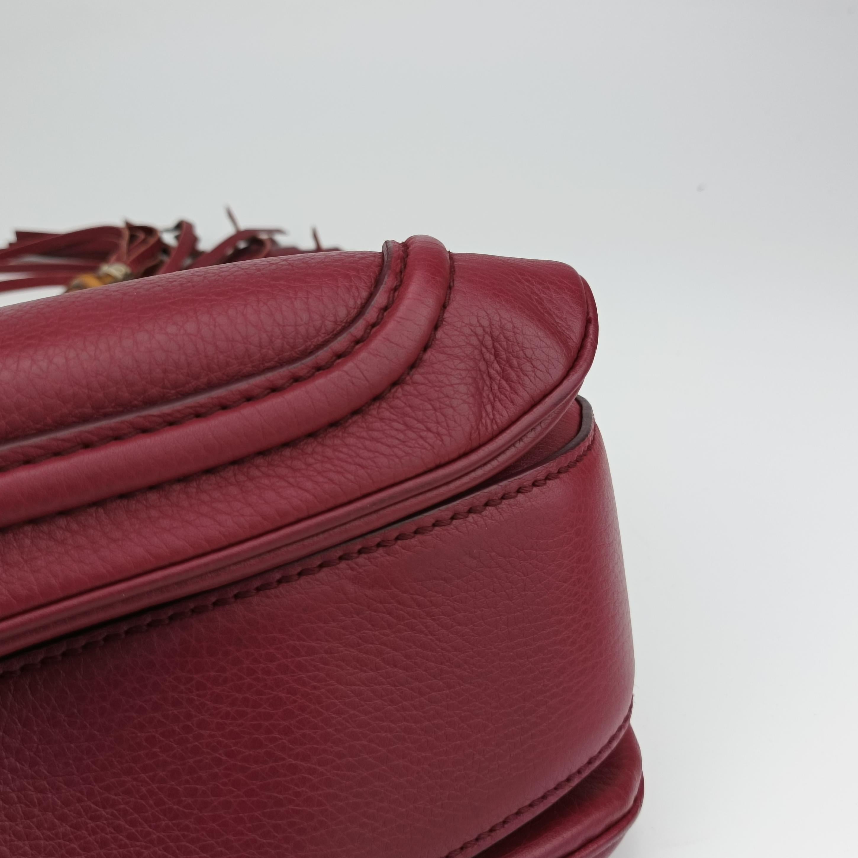 Secondhand Gucci New Bamboo Burgundy Leather 254884 shoulderbag | stylenewstar