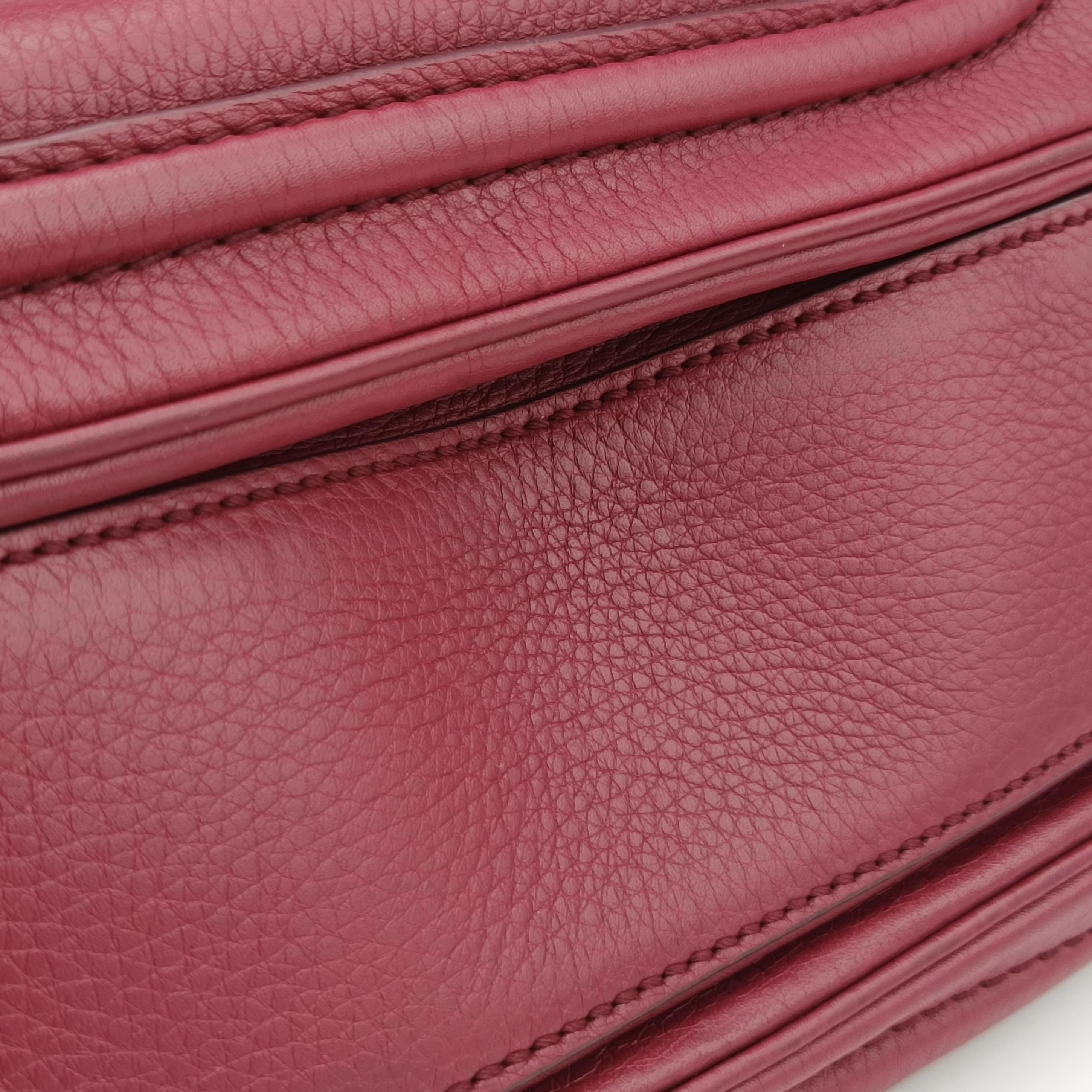 Secondhand Gucci New Bamboo Burgundy Leather 254884 shoulderbag | stylenewstar