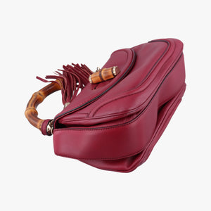 Secondhand Gucci New Bamboo Burgundy Leather 254884 shoulderbag | stylenewstar