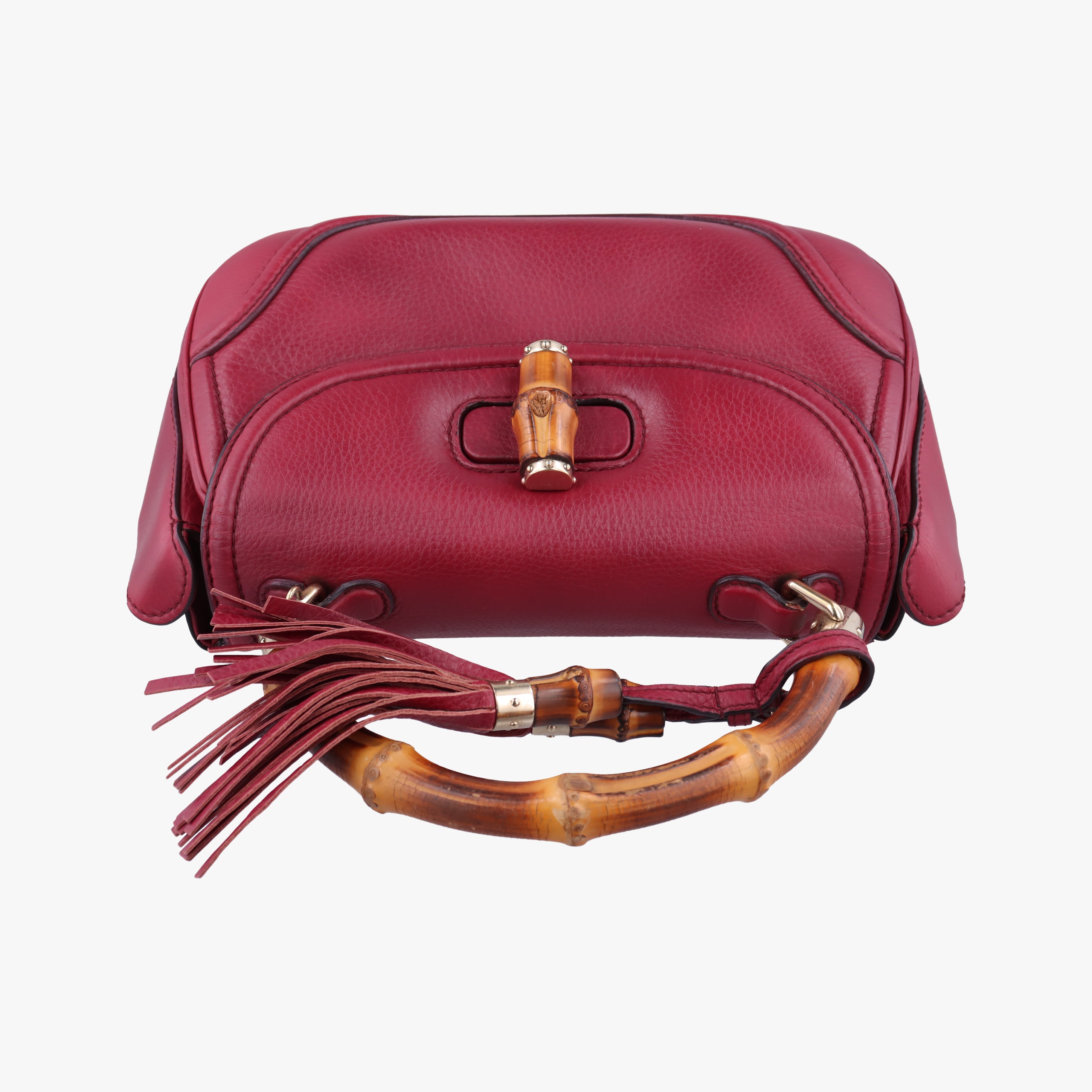 Secondhand Gucci New Bamboo Burgundy Leather 254884 shoulderbag | stylenewstar