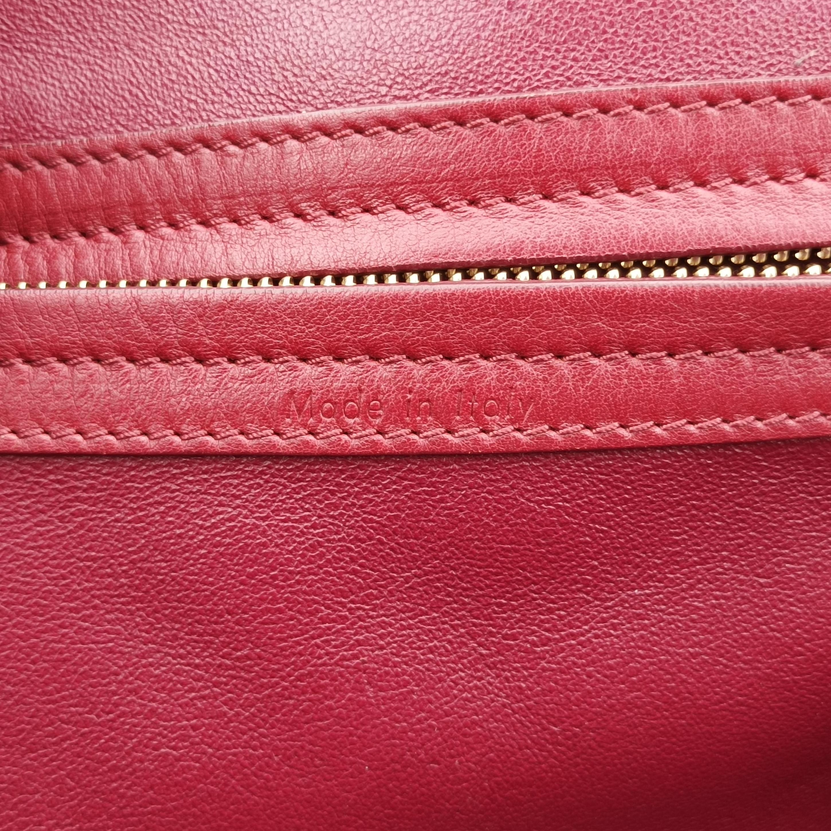 Pre-owned Celine Luggage Small Square Phantom Burgundy Suede  handbag | stylenewstar