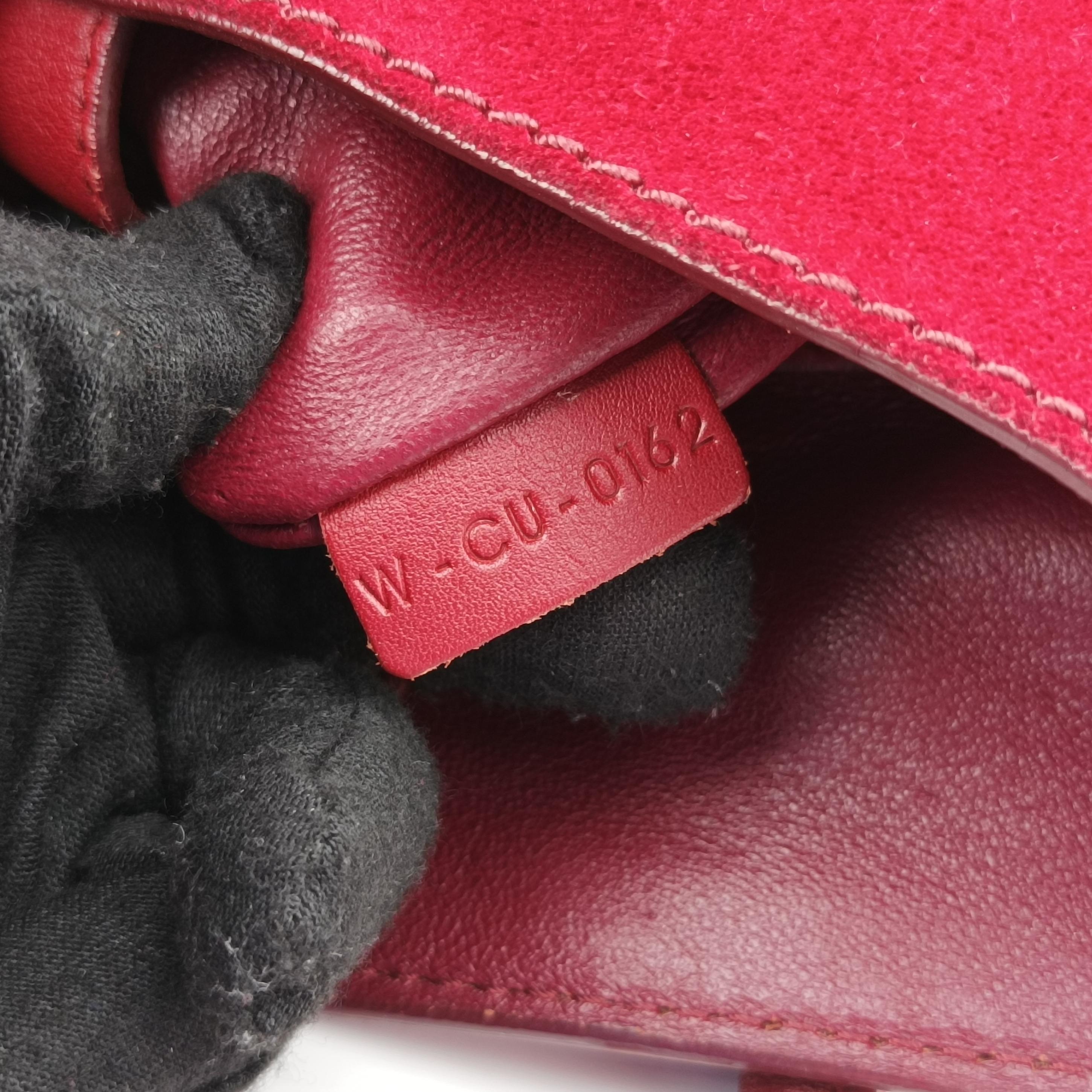 Pre-owned Celine Luggage Small Square Phantom Burgundy Suede  handbag | stylenewstar