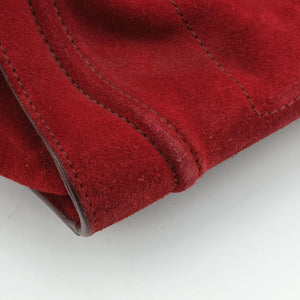 Pre-owned Celine Luggage Small Square Phantom Burgundy Suede  handbag | stylenewstar