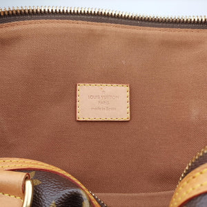 Pre-owned Louis Vuitton LOCKIT Brown Monogram Canvas M40103 handbag | stylenewstar