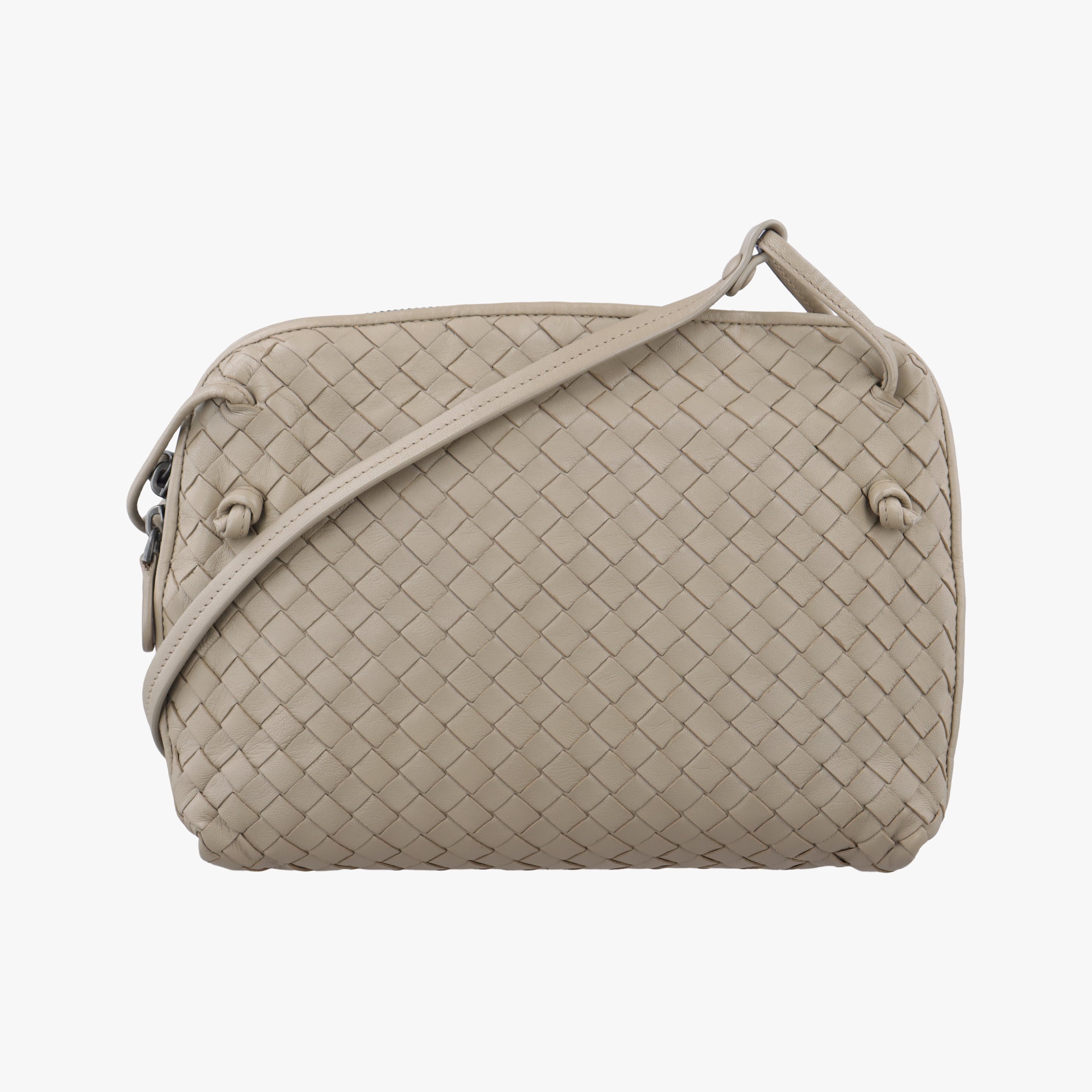 Pre-owned Bottega Veneta Nodini Beige lambskin  shoulderbag | stylenewstar