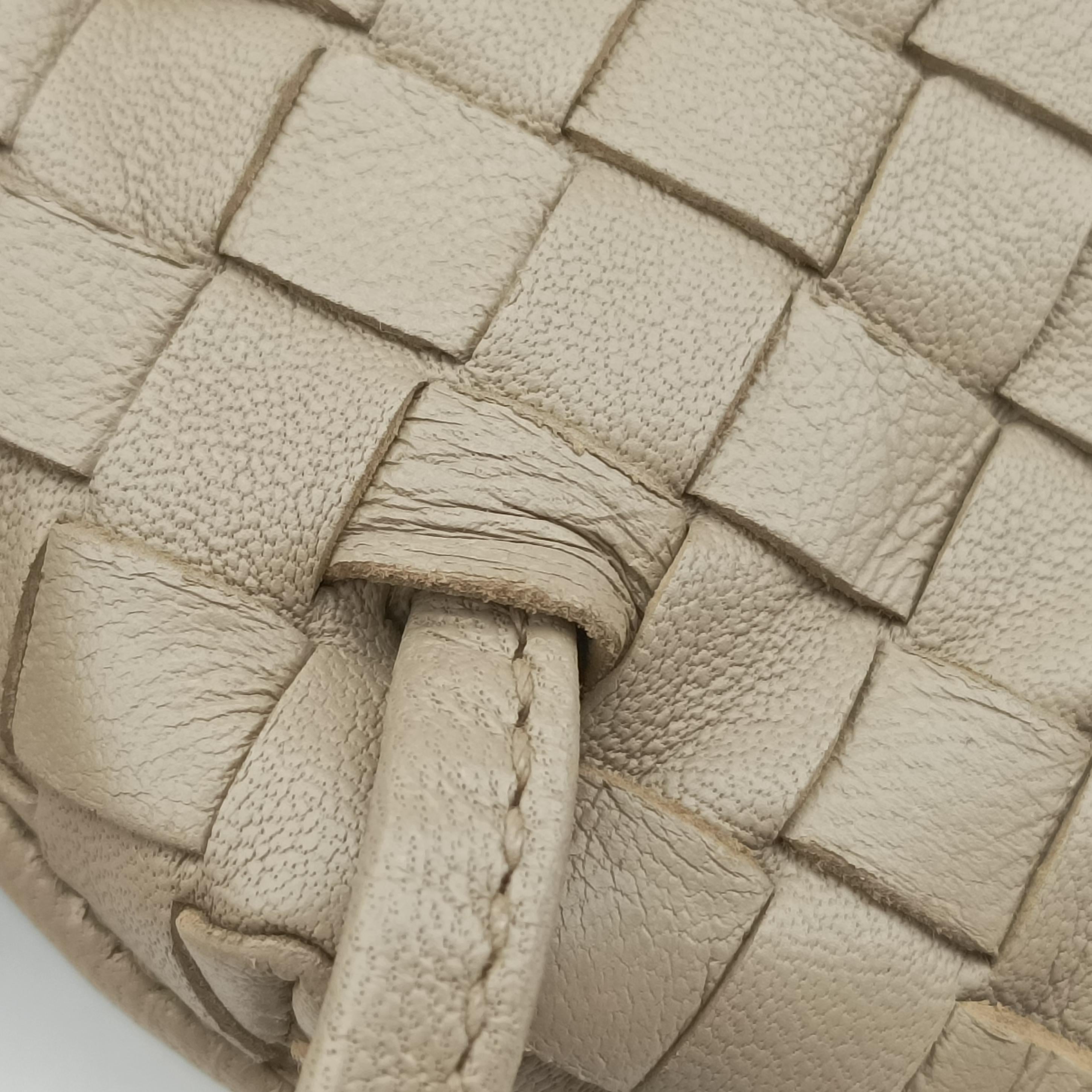Pre-owned Bottega Veneta Nodini Beige lambskin  shoulderbag | stylenewstar