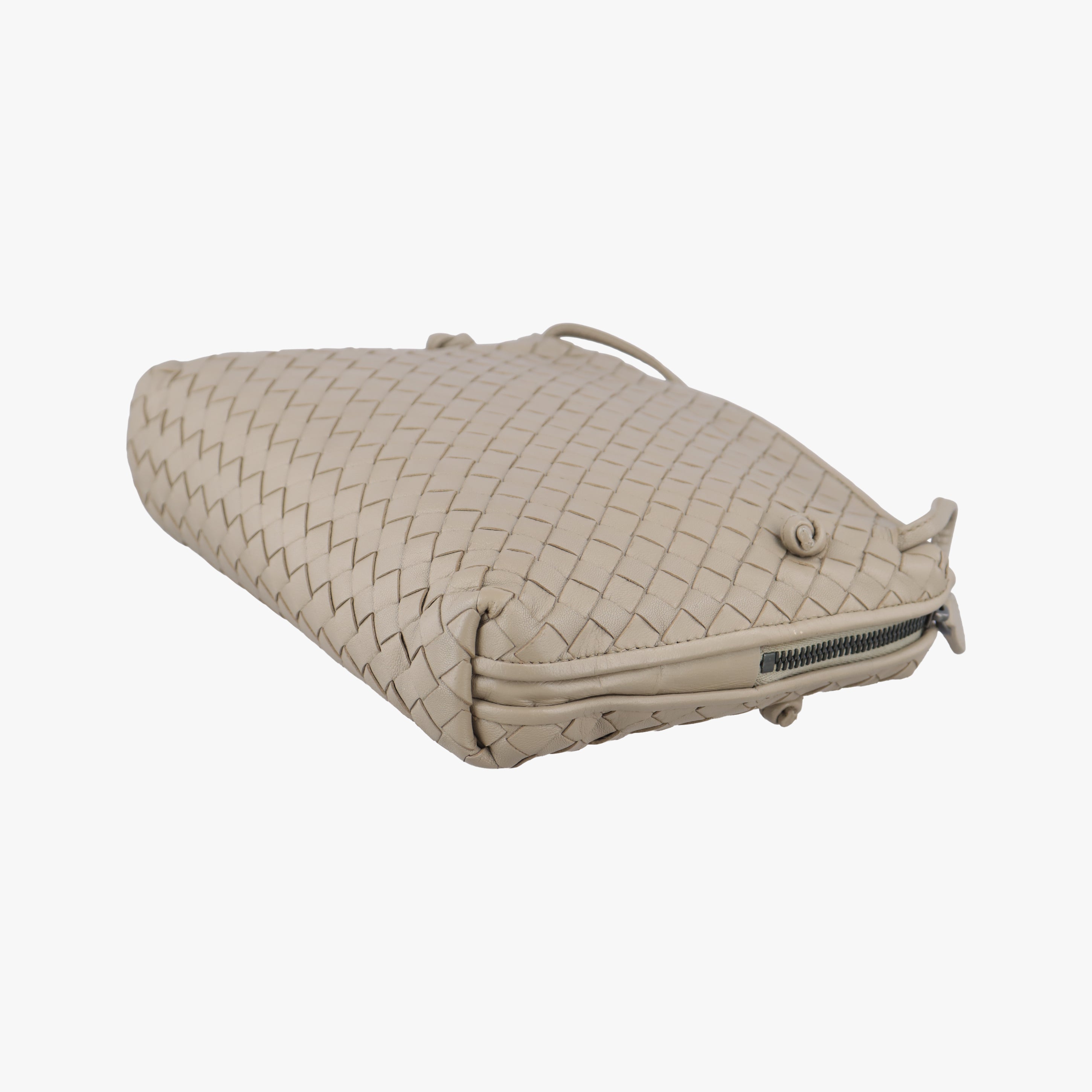 Pre-owned Bottega Veneta Nodini Beige lambskin  shoulderbag | stylenewstar