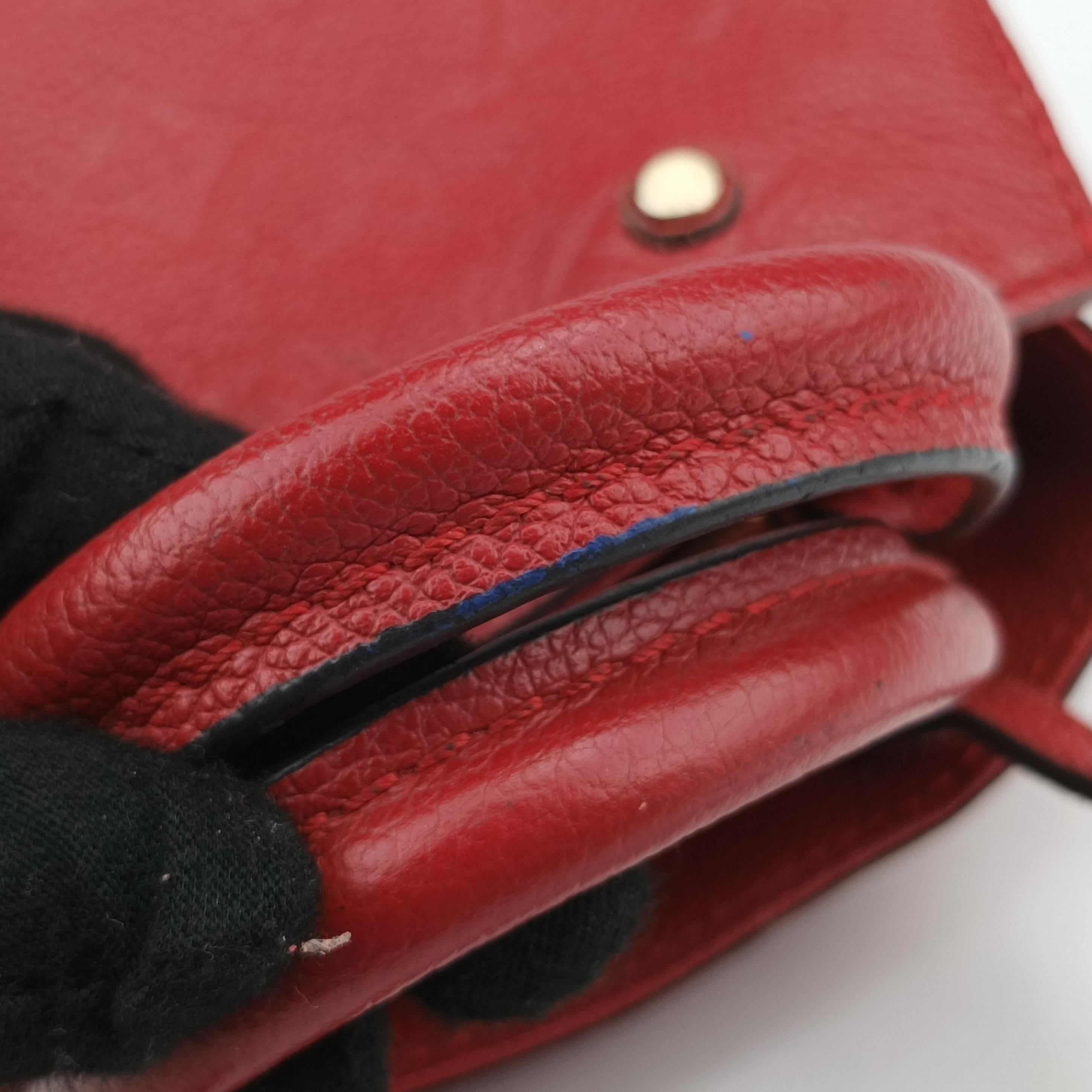 Pre-owned Louis Vuitton Montaigne Nano Cerise Monogram Empreinte M50865 shoulderbag | stylenewstar