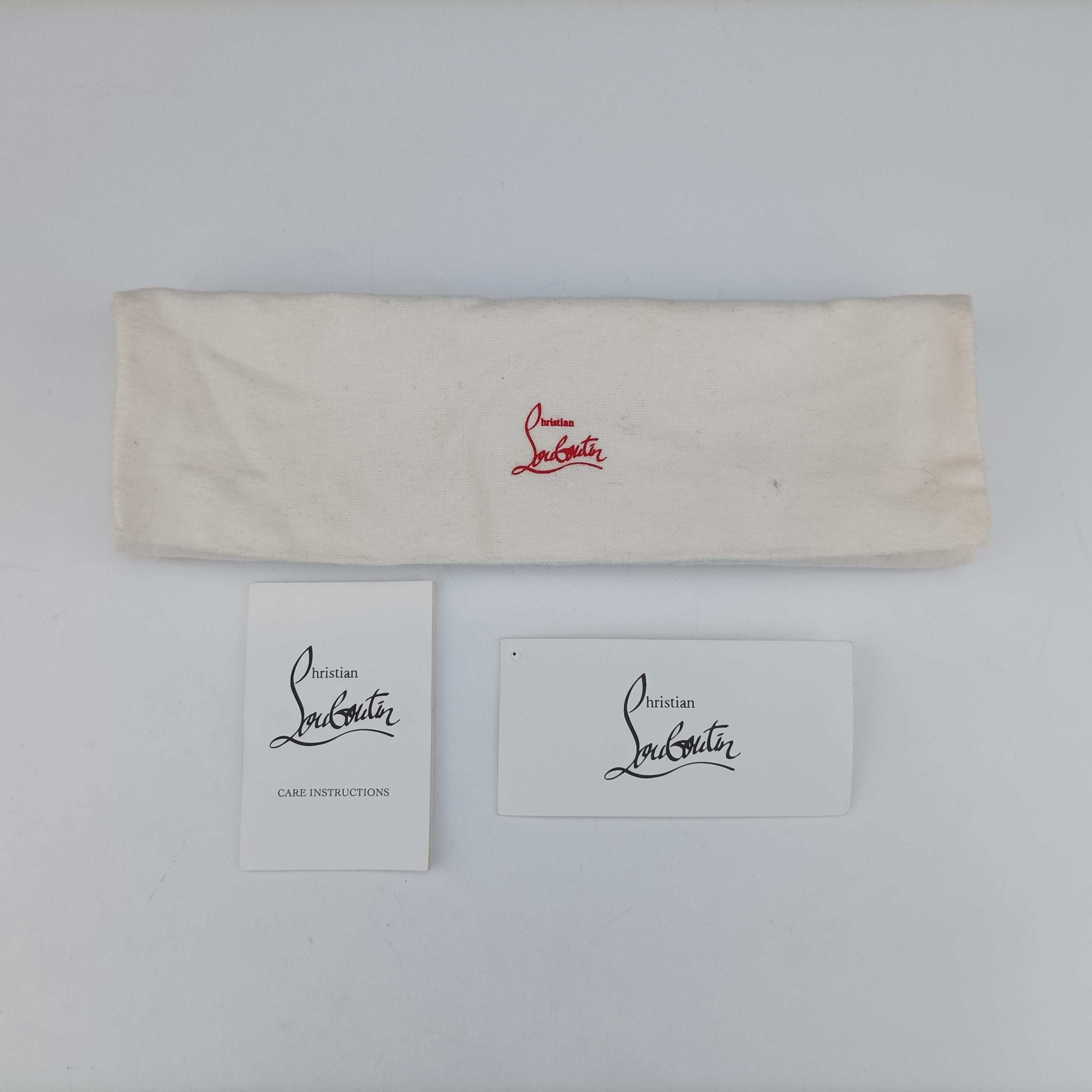 Secondhand Christian Louboutin Sweet Charity Scarabe Spike Black Leather  clutchbag | stylenewstar