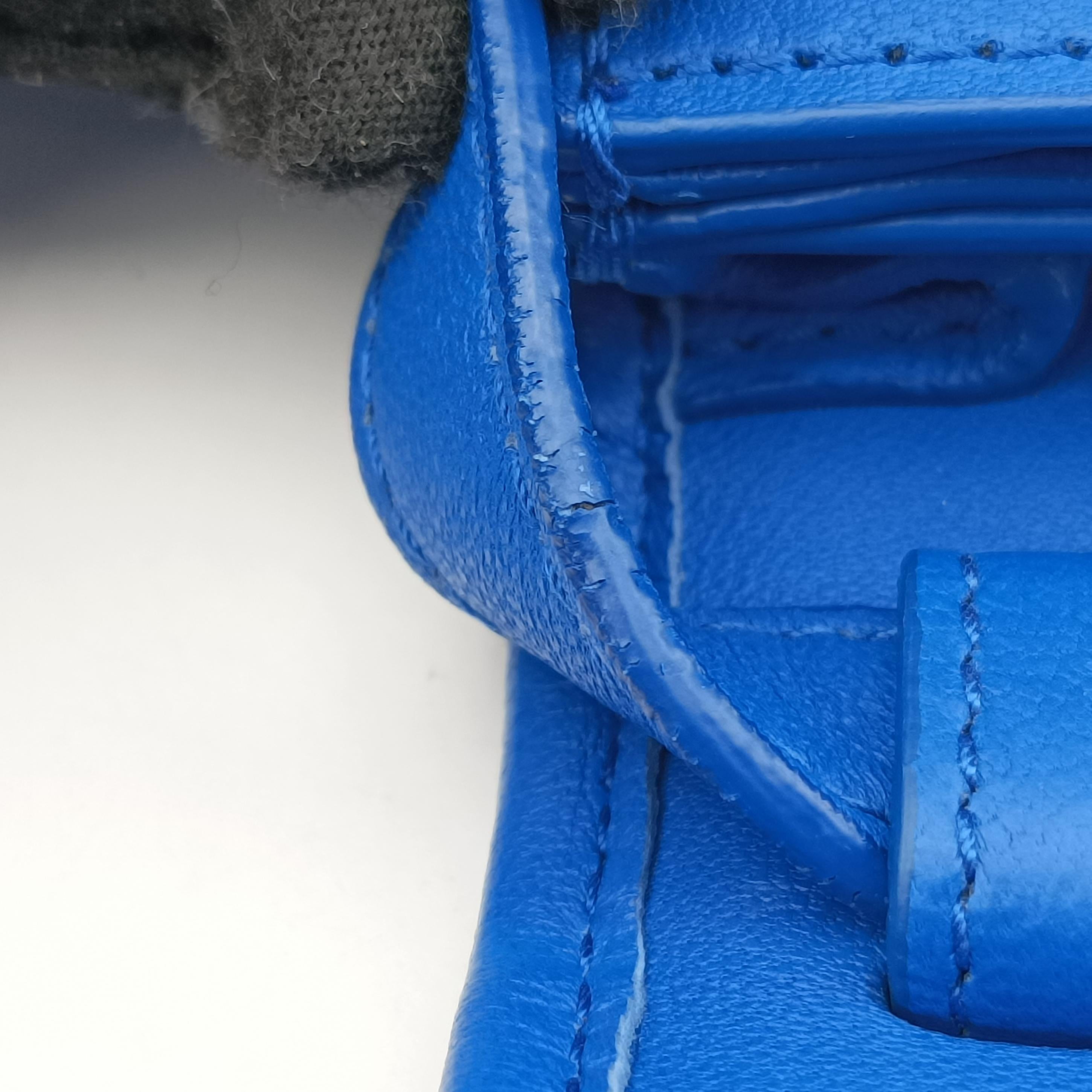 Pre-owned Bottega Veneta Intrecciato Blue lambskin  shoulderbag | stylenewstar