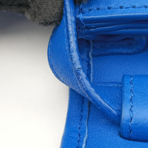 Pre-owned Bottega Veneta Intrecciato Blue lambskin  shoulderbag | stylenewstar