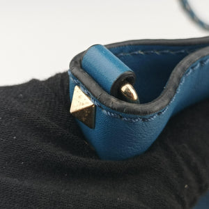 Pre-owned Valentino Rockstud Blue Leather  shoulderbag | stylenewstar