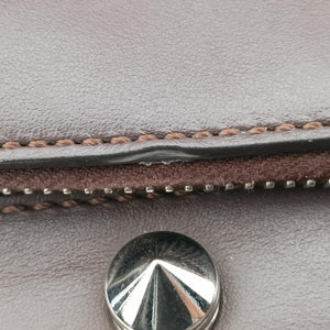 Pre-owned Fendi Dotcom Click Small Brown Leather 8BN299 shoulderbag | stylenewstar