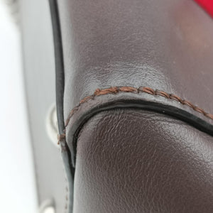 Pre-owned Fendi Dotcom Click Small Brown Leather 8BN299 shoulderbag | stylenewstar