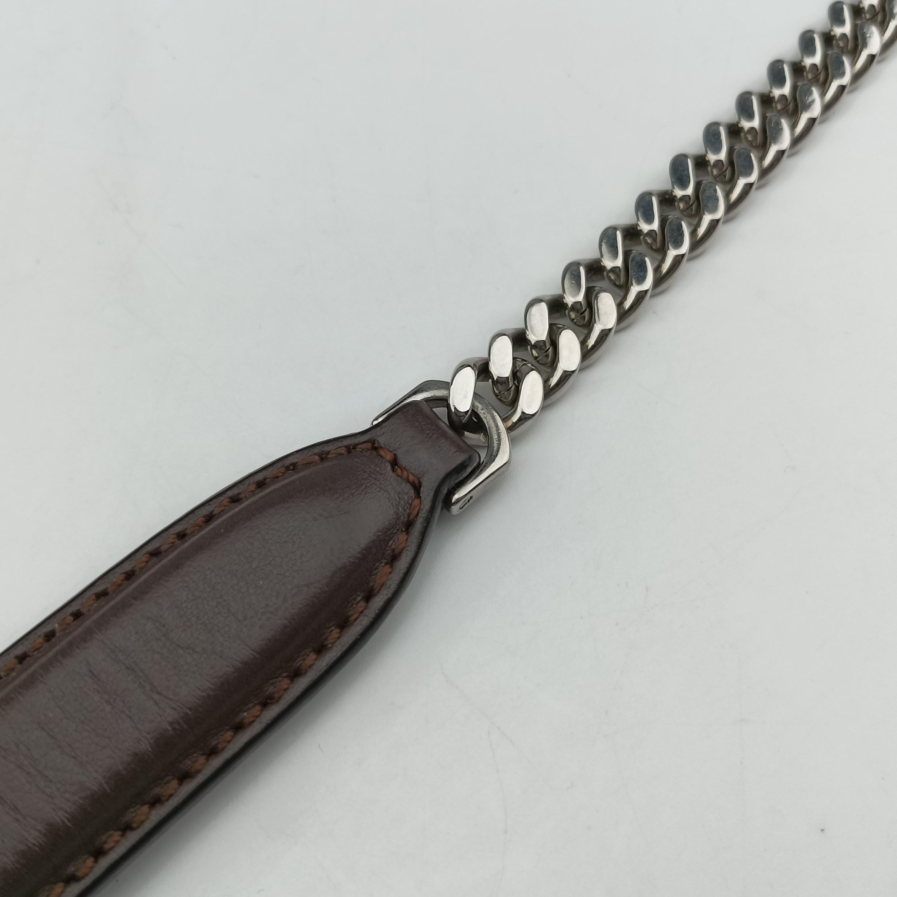 Pre-owned Fendi Dotcom Click Small Brown Leather 8BN299 shoulderbag | stylenewstar