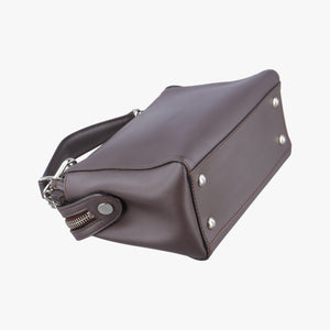 Pre-owned Fendi Dotcom Click Small Brown Leather 8BN299 shoulderbag | stylenewstar