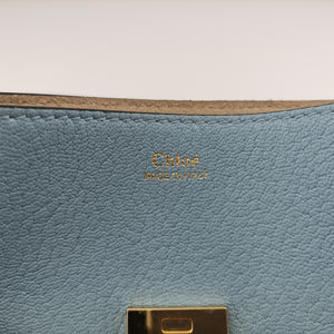 Pre-owned Chloe DREW Blue Leather  shoulderbag | stylenewstar