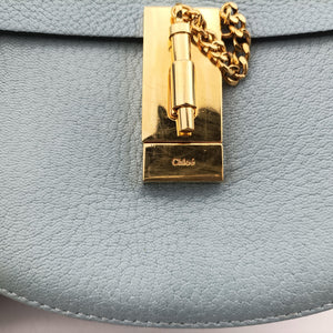 Pre-owned Chloe DREW Blue Leather  shoulderbag | stylenewstar