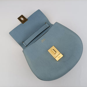 Pre-owned Chloe DREW Blue Leather  shoulderbag | stylenewstar