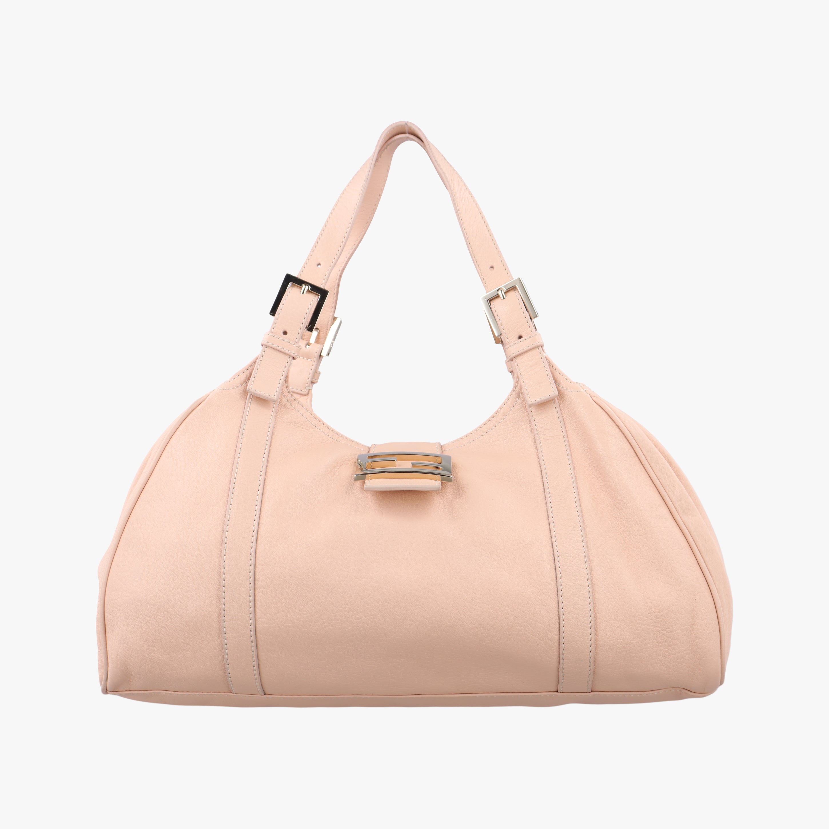 Pre-owned Fendi Mamma Baguette Pink Leather 8BR463 clutchbag | stylenewstar