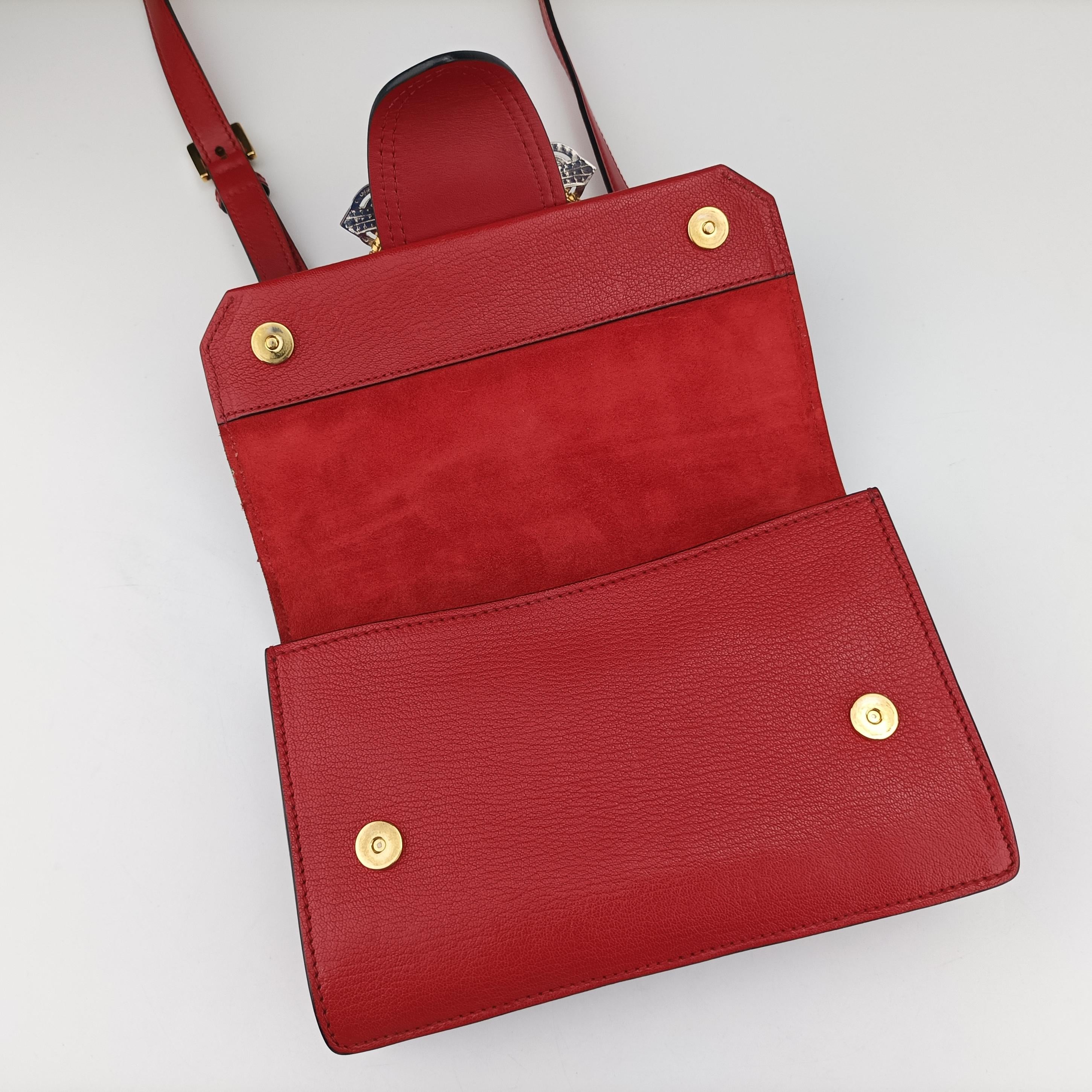 Vintage Miu Miu Miu Lady Red×multicolor Leather  shoulderbag | stylenewstar