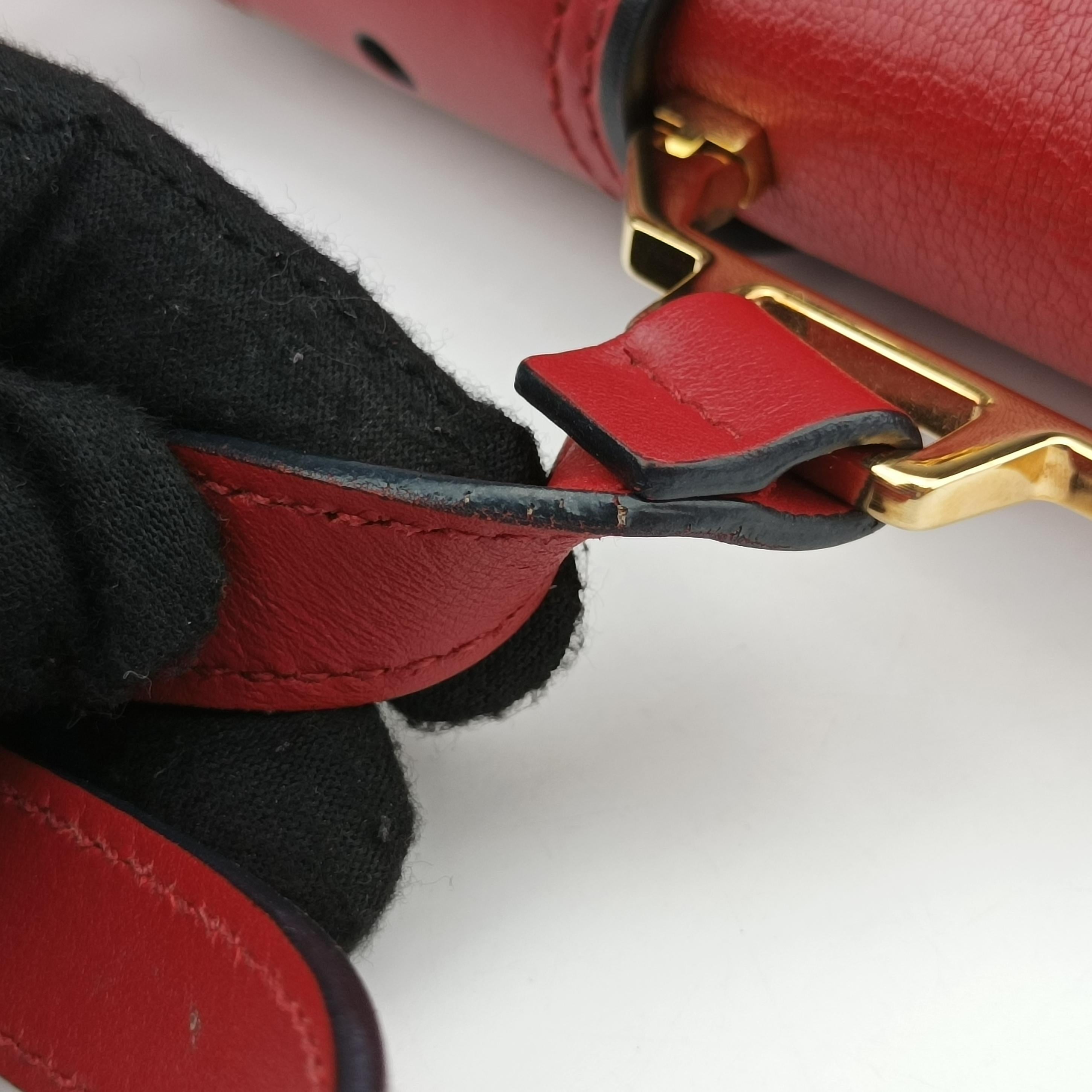 Vintage Miu Miu Miu Lady Red×multicolor Leather  shoulderbag | stylenewstar