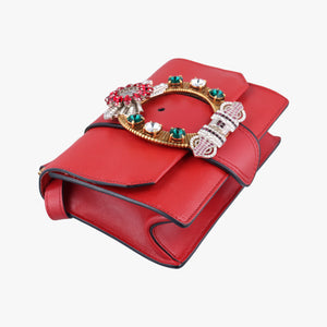 Vintage Miu Miu Miu Lady Red×multicolor Leather  shoulderbag | stylenewstar