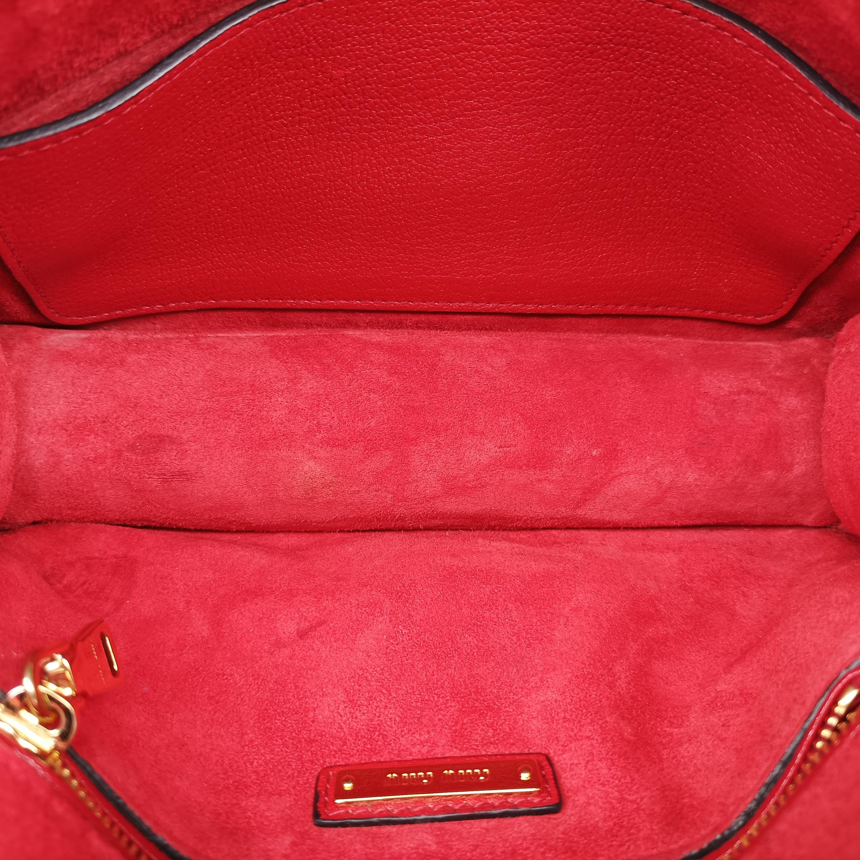 Vintage Miu Miu Miu Lady Red×multicolor Leather  shoulderbag | stylenewstar