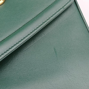 Pre-owned Gucci Rajah Green Leather 537241 shoulderbag | stylenewstar