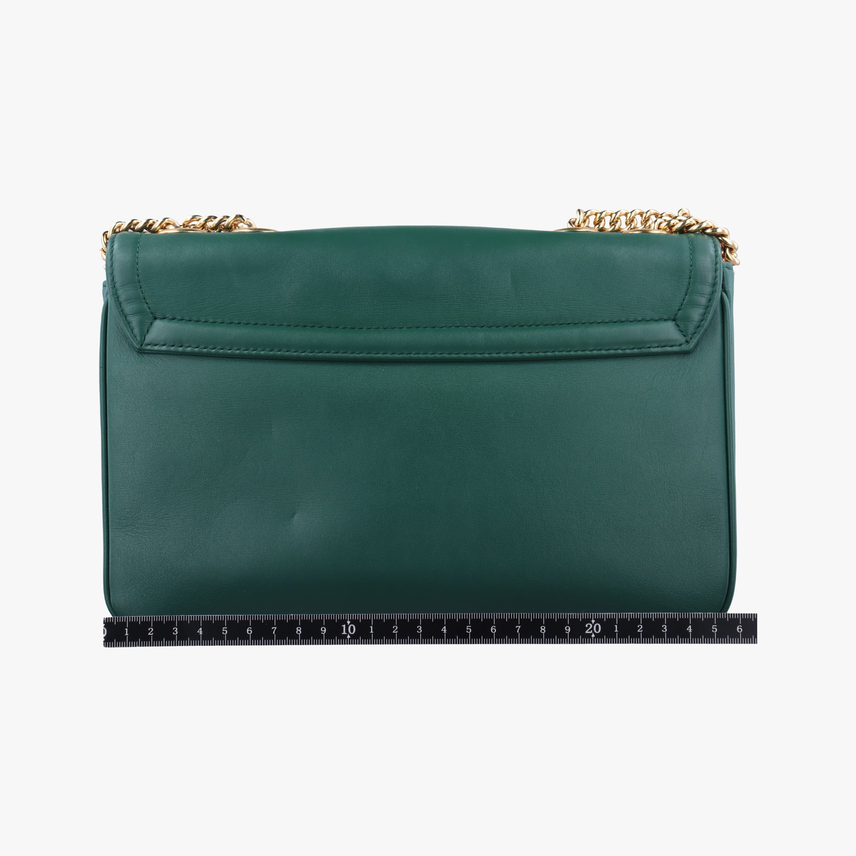 Pre-owned Gucci Rajah Green Leather 537241 shoulderbag | stylenewstar