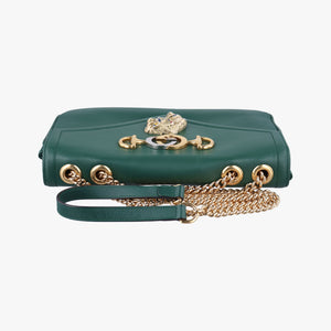 Pre-owned Gucci Rajah Green Leather 537241 shoulderbag | stylenewstar