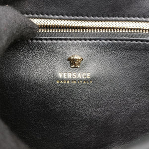 Pre-owned VERSACE Palazzo Empire Black Leather  shoulderbag | stylenewstar