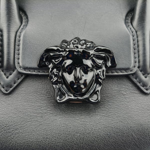Pre-owned VERSACE Palazzo Empire Black Leather  shoulderbag | stylenewstar