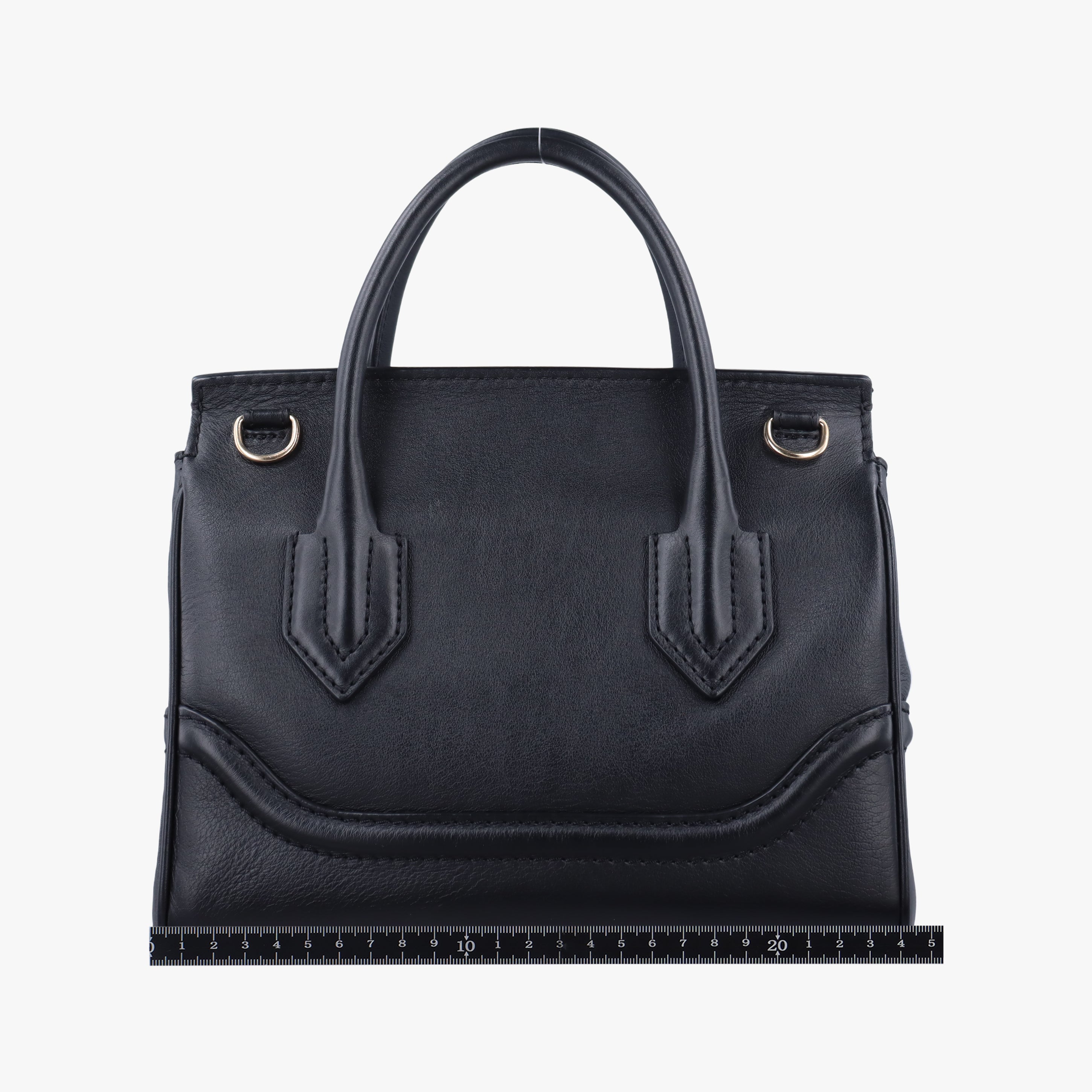Pre-owned VERSACE Palazzo Empire Black Leather  shoulderbag | stylenewstar