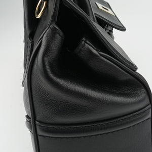 Pre-owned VERSACE Palazzo Empire Black Leather  shoulderbag | stylenewstar