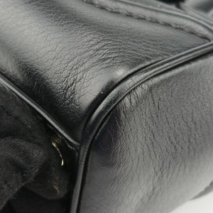 Pre-owned VERSACE Palazzo Empire Black Leather  shoulderbag | stylenewstar