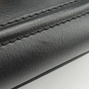 Pre-owned VERSACE Palazzo Empire Black Leather  shoulderbag | stylenewstar