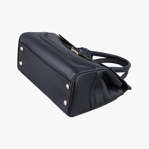 Pre-owned VERSACE Palazzo Empire Black Leather  shoulderbag | stylenewstar