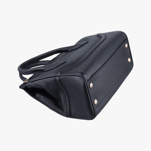 Pre-owned VERSACE Palazzo Empire Black Leather  shoulderbag | stylenewstar