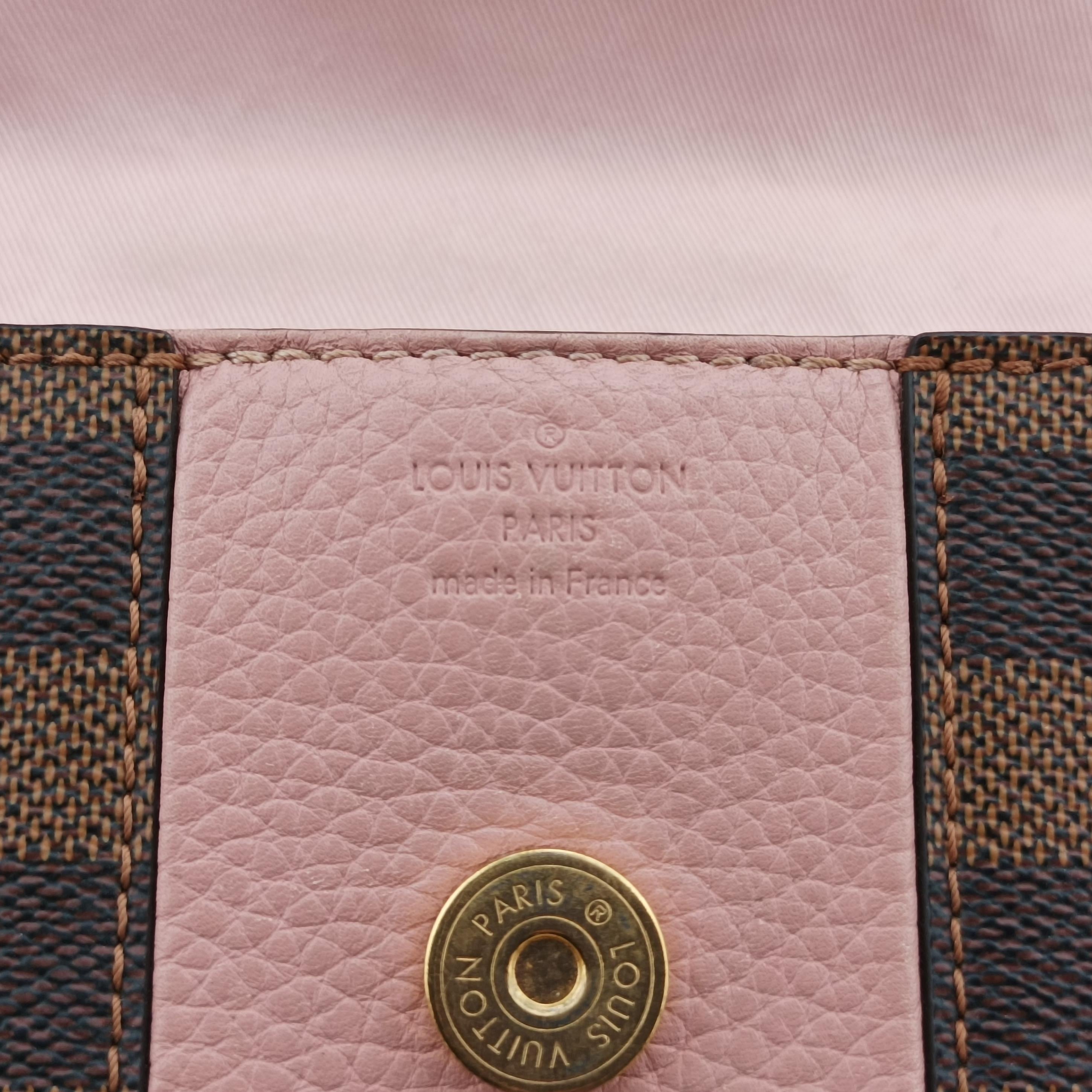 Pre-owned Louis Vuitton Bond Street EBENE×Magnolia Damier Canvas×Taurillon leather N64417 shoulderbag | stylenewstar