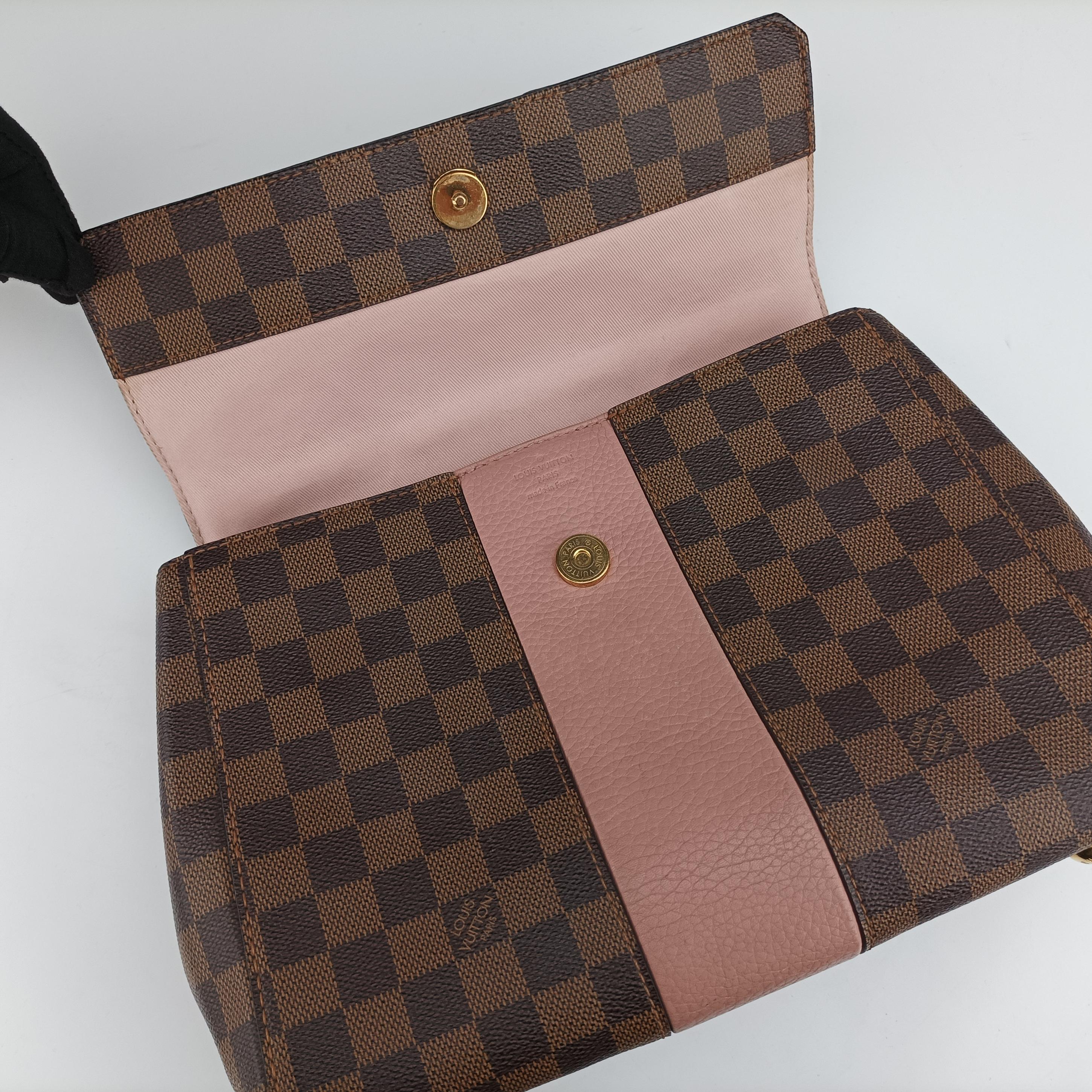 Pre-owned Louis Vuitton Bond Street EBENE×Magnolia Damier Canvas×Taurillon leather N64417 shoulderbag | stylenewstar