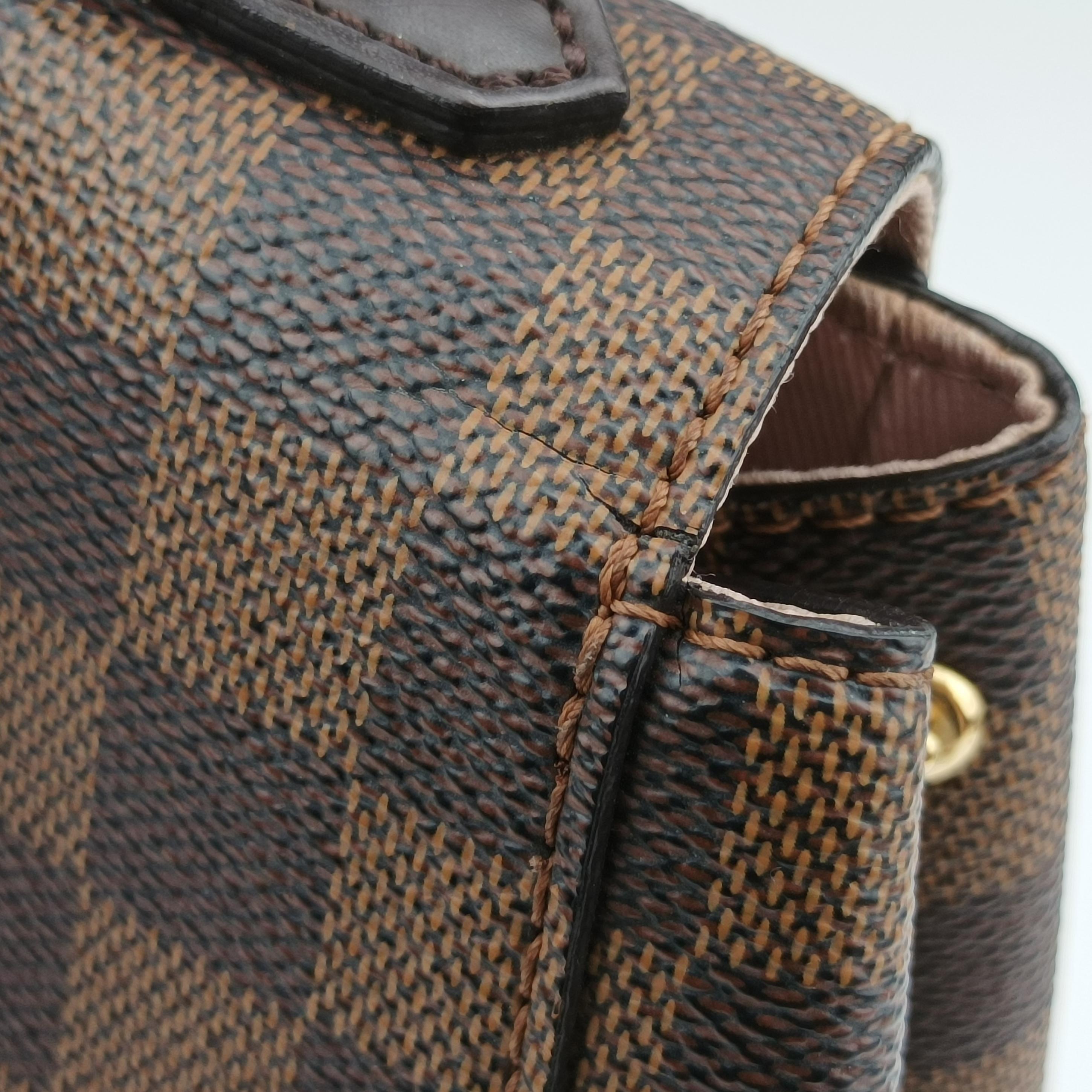 Pre-owned Louis Vuitton Bond Street EBENE×Magnolia Damier Canvas×Taurillon leather N64417 shoulderbag | stylenewstar