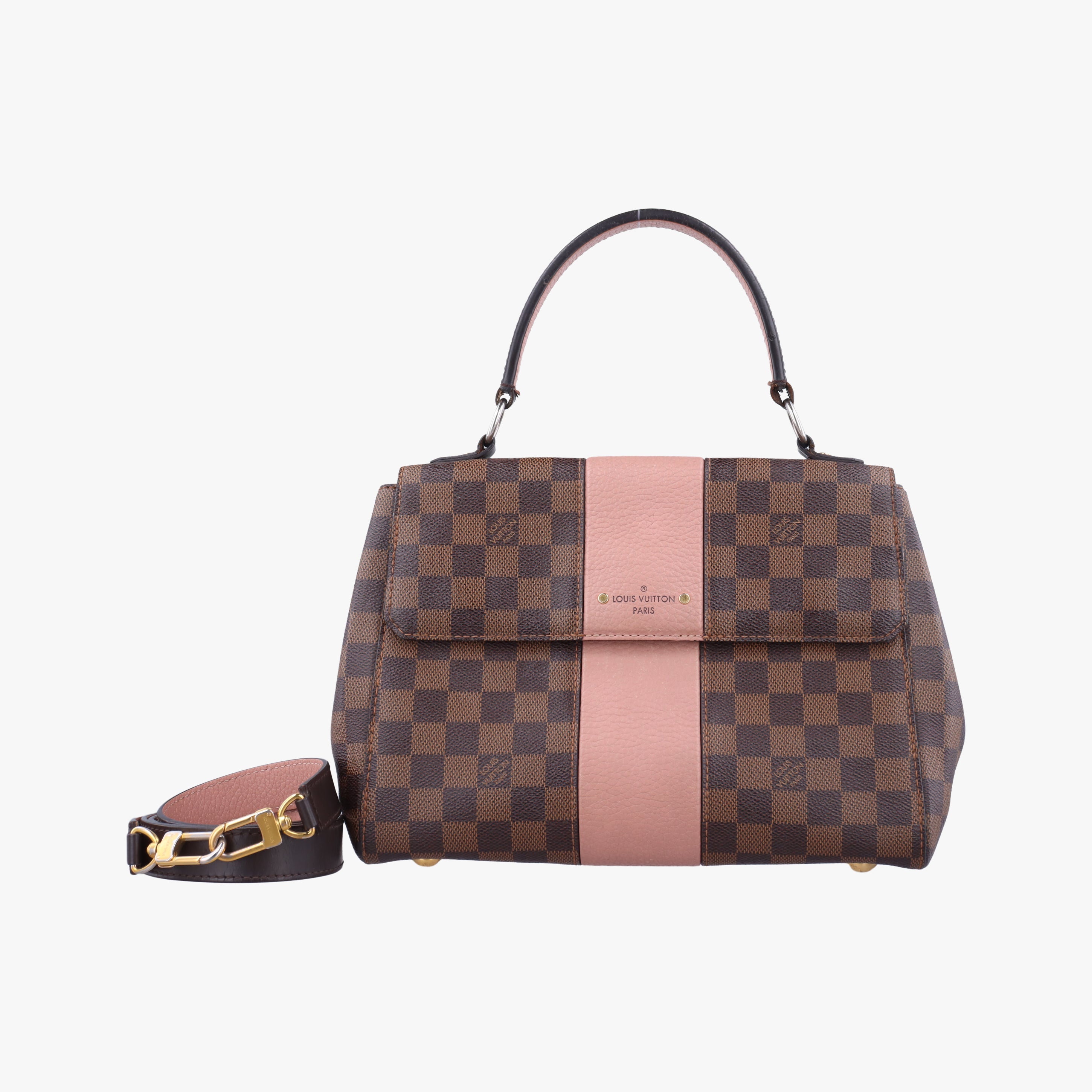 Pre-owned Louis Vuitton Bond Street EBENE×Magnolia Damier Canvas×Taurillon leather N64417 shoulderbag | stylenewstar