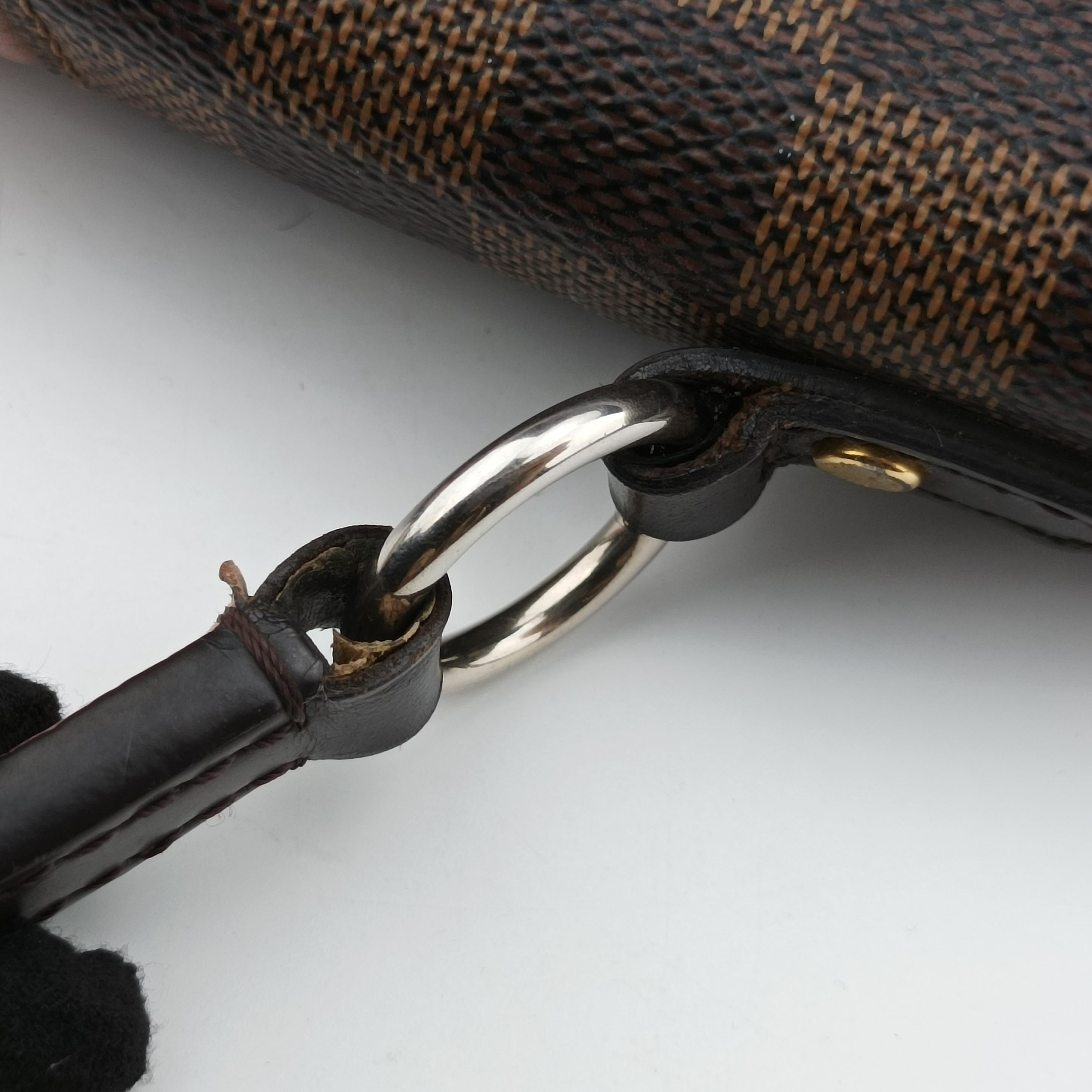 Pre-owned Louis Vuitton Bond Street EBENE×Magnolia Damier Canvas×Taurillon leather N64417 shoulderbag | stylenewstar