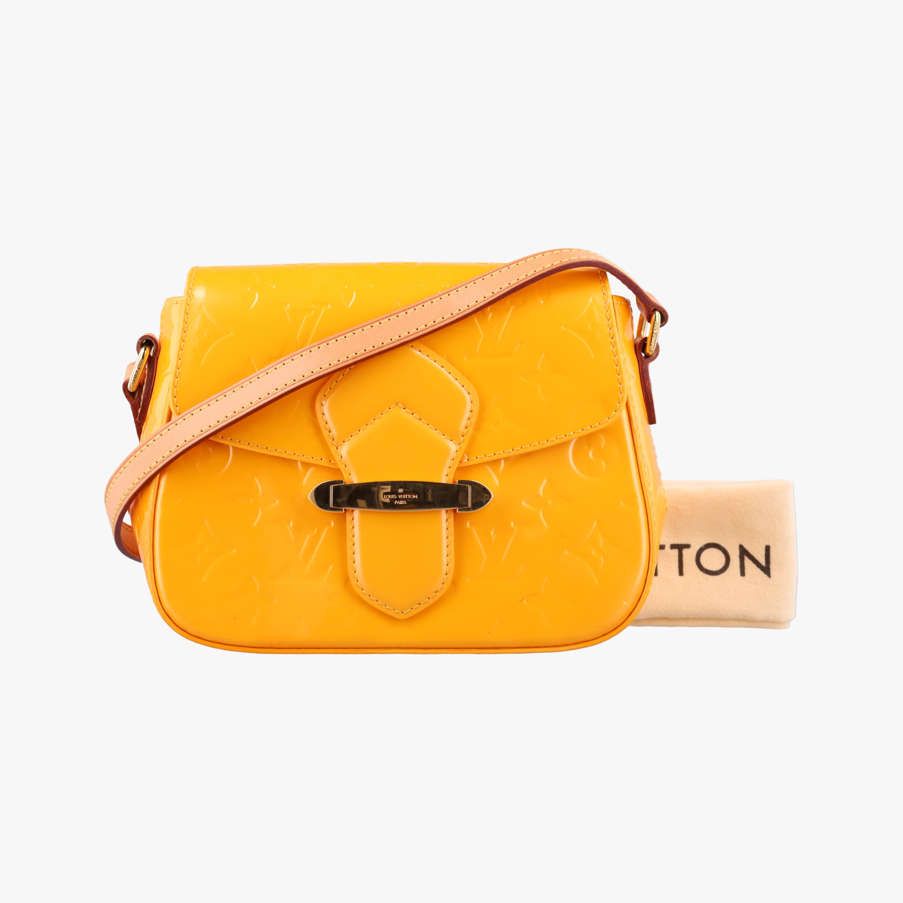 Pre-owned Louis Vuitton Bellflower PM Yellow Vernis M91731 shoulderbag | stylenewstar